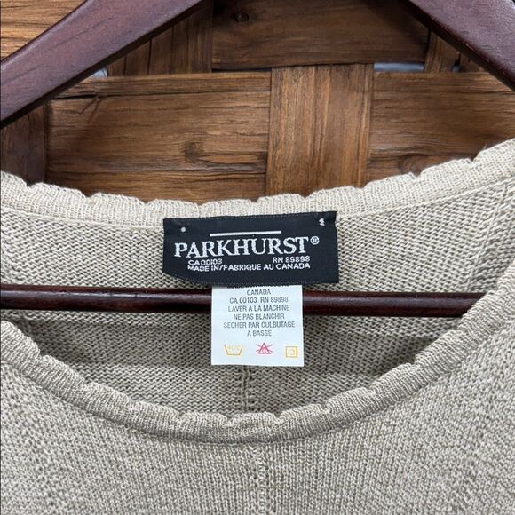 Vintage Made in Canada Parkhurst Light Tan Knit Tunic - Picture 2 of 4
